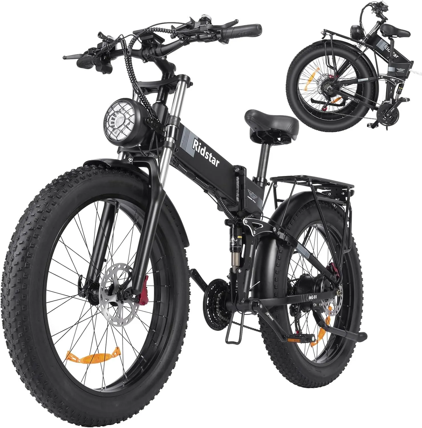 𝐅𝐨𝐥𝐝𝐢𝐧𝐠 𝐄𝐥𝐞𝐜𝐭𝐫𝐢𝐜 𝐁𝐢𝐤𝐞 𝐟𝐨𝐫 𝐀𝐝𝐮𝐥𝐭𝐬 - 1000/1500W, 30/37MPH Ebike with 48V 15/20AH - 20"/26" 50/75 Miles - 7-Speed Gears - Beach Mountain Snow Electric Bicycle UL Certified
