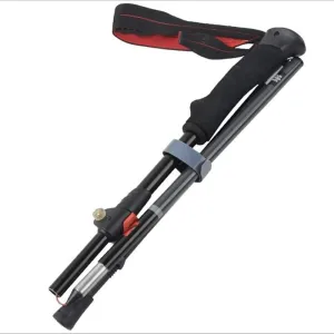 1 Piece Hiking Stick Aluminum Alloy Foldable Walking Stick Four Section Telescopic Portable Walking Stick Outdoor Light Block Travel Stick 37-130cm Parent's GIF