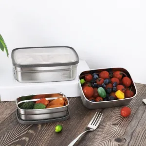 1 Piece Stainless Steel Lunch Box 1200ml, Large Capacity Sealed Storage Box Suitable For Home Or Outdoor Camping