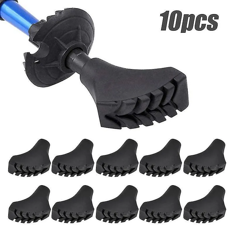 10 Pieces Nordic Walking Pads, Trekking Rubber Buffers Compatible
