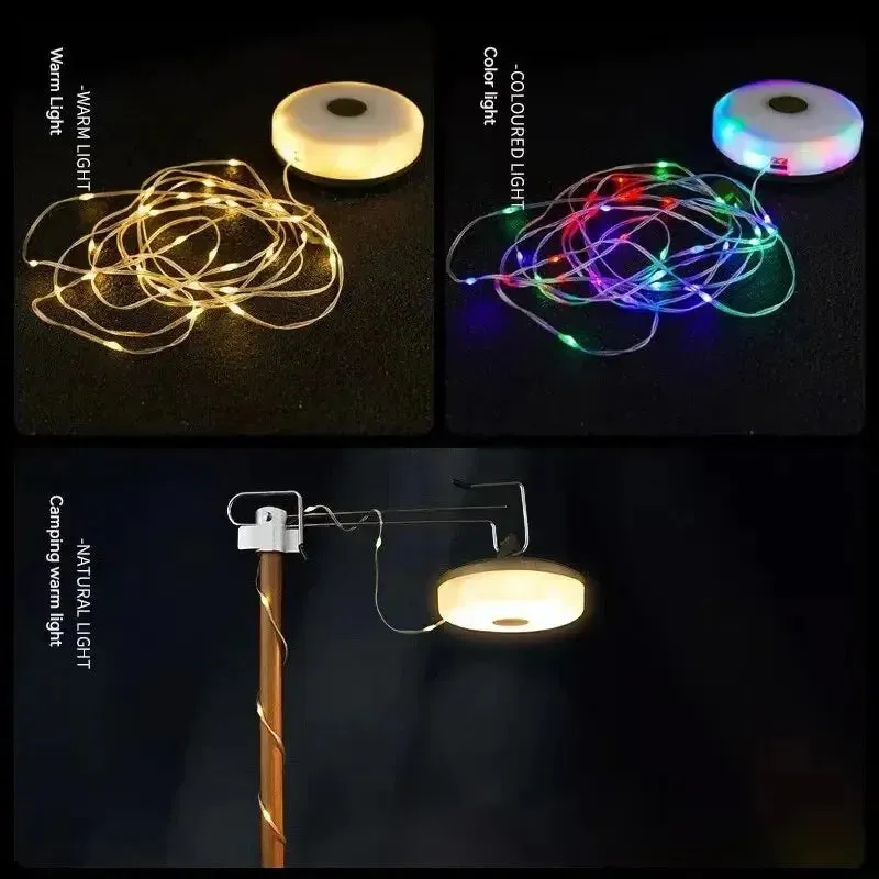 10m LED Camping Light Strip Waterproof Recyclable Outdoor Tent & Garden Room Decoration Lamp