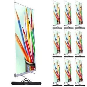 10pcs 33"x79" Retractable Roll Up Banner Stand Wedding Trade Show Sign Display