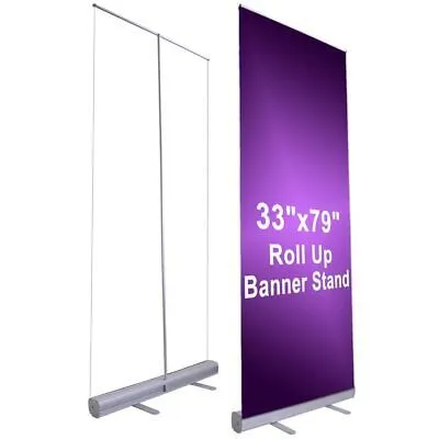 10pcs 33"x79" Retractable Roll Up Banner Stand Wedding Trade Show Sign Display