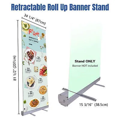 10pcs 33"x79" Retractable Roll Up Banner Stand Wedding Trade Show Sign Display