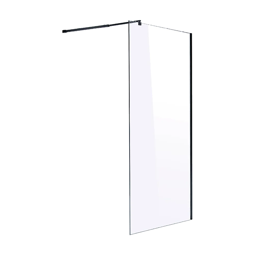 1100 x 2000mm Frameless 10mm Safety Glass Shower Screen