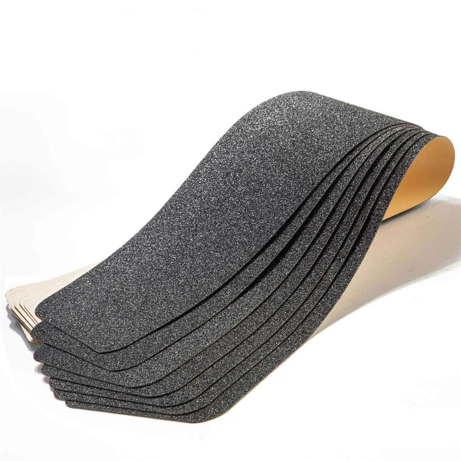 12 Pack Stair Treads Non-Slip Outdoor Tape 6”x30” - Black Anti-Slip Safety Adhesive Strips for Steps, Staircase