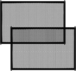 2 Pack Dog Gate, Mesh Baby Gate, 43.3'' X 28.3'' Pet Gate for The House, No Drilling Puppy Gate for Stairs & Doorways Install Anywhere,12 Hooks by Lofekea