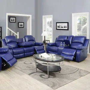 2 Pieces Leather Recliner Sofa Set，Recliner Sofa and Loveseat Sets for Living Room Furniture Sets，Dark Blue Recliner Couch Set for Living Room/Office/Theater Seating(Sofa Set 2 Pieces)