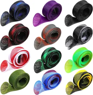 24Pcs Rod Sock Fishing Rods Sleeve Braided Mesh Rods Protector Gloves Pole Cover Tools for Fly Fish Rod, Casting Fish Rod, Sea Fishing Rod