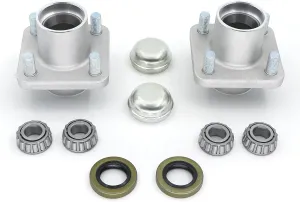 2pcs Aluminum Front Wheel Hub and Bearing Fit Club Car DS Gas & Electric Models 1974-2003 OEM 1011892
