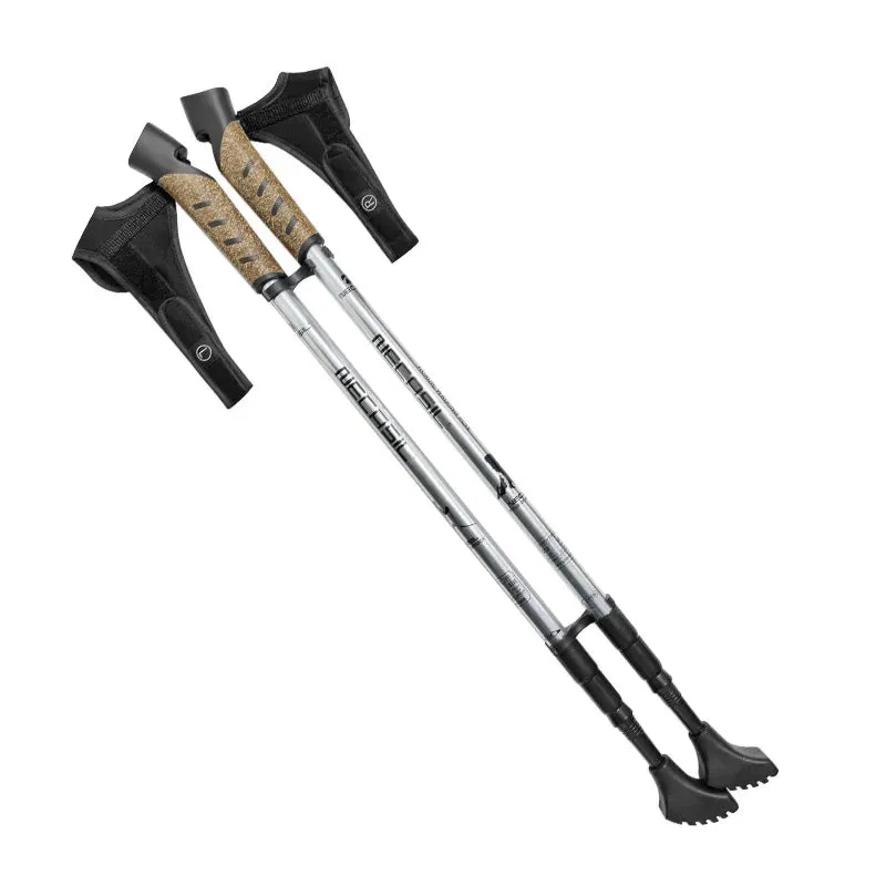 2PCS Nordic Walking Poles Telescopic Aluminium Alloy