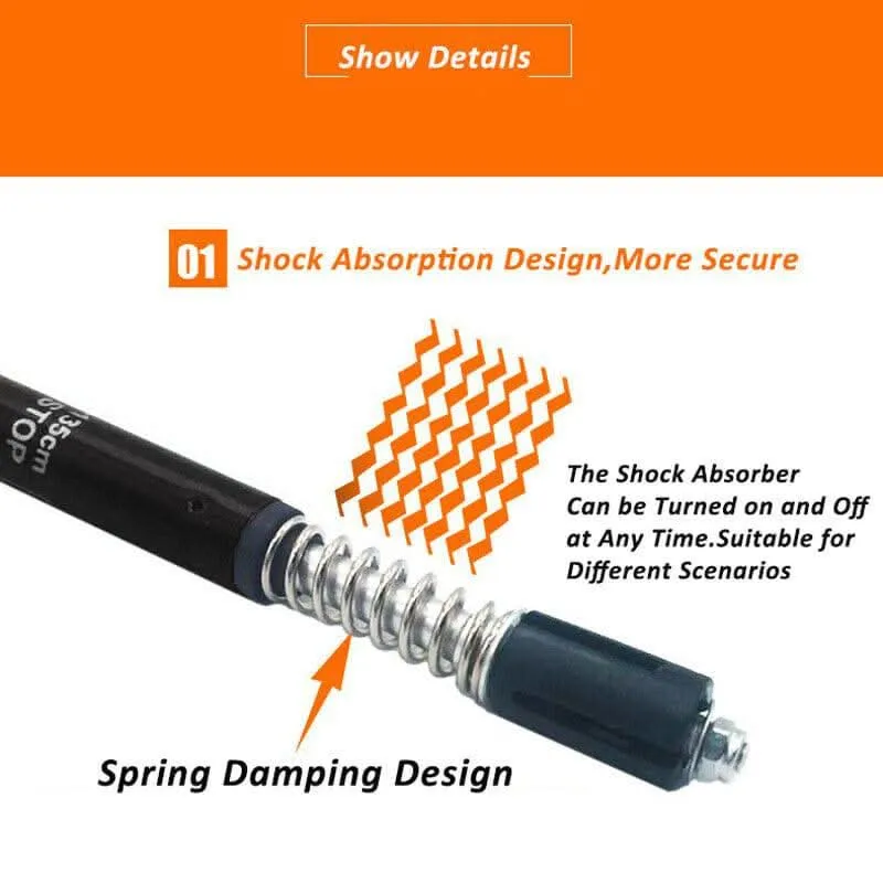 2x New Hiking Trekking Poles Walking Stick Adjustable Camping Black Lightweight