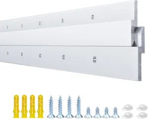 36 Inch French Cleat Hanger, Aluminum French Cleat, Mirror Hanging Hardware, French Cleat Heavy Duty for Panel, Whiteboard, Cabinet, Shelf, Headboard, Art (1 Pair, Support 240lbs)