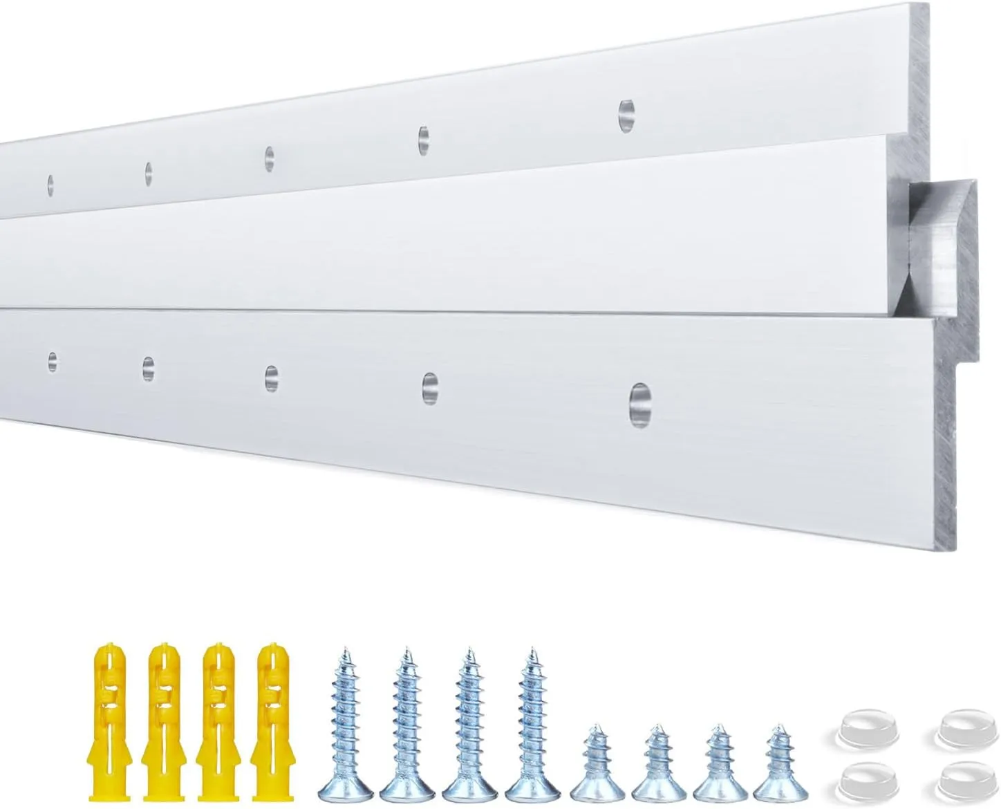 36 Inch French Cleat Hanger, Aluminum French Cleat, Mirror Hanging Hardware, French Cleat Heavy Duty for Panel, Whiteboard, Cabinet, Shelf, Headboard, Art (1 Pair, Support 240lbs)