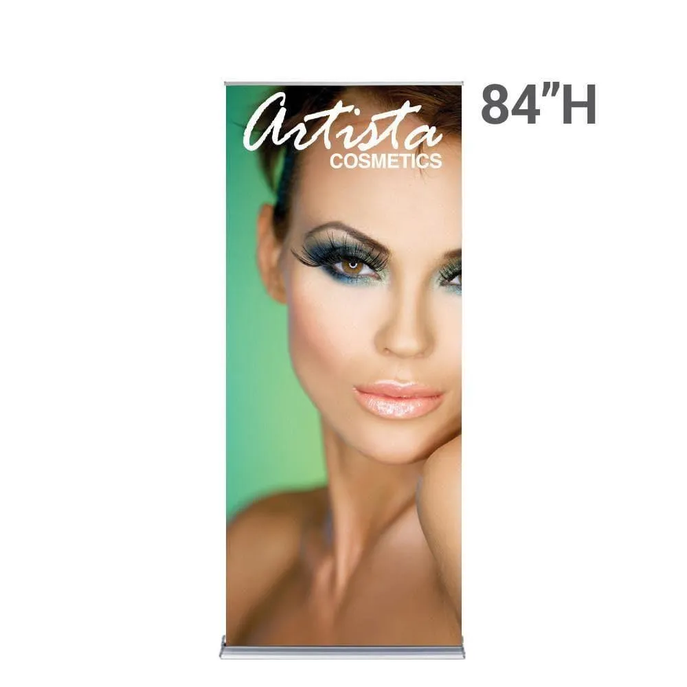 36" SilverStep Retractable Banner Stand (Black and Silver)
