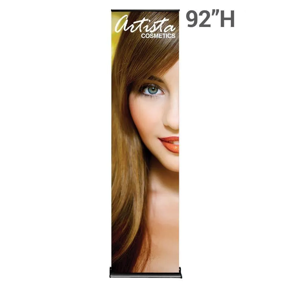 36" SilverStep Retractable Banner Stand (Black and Silver)