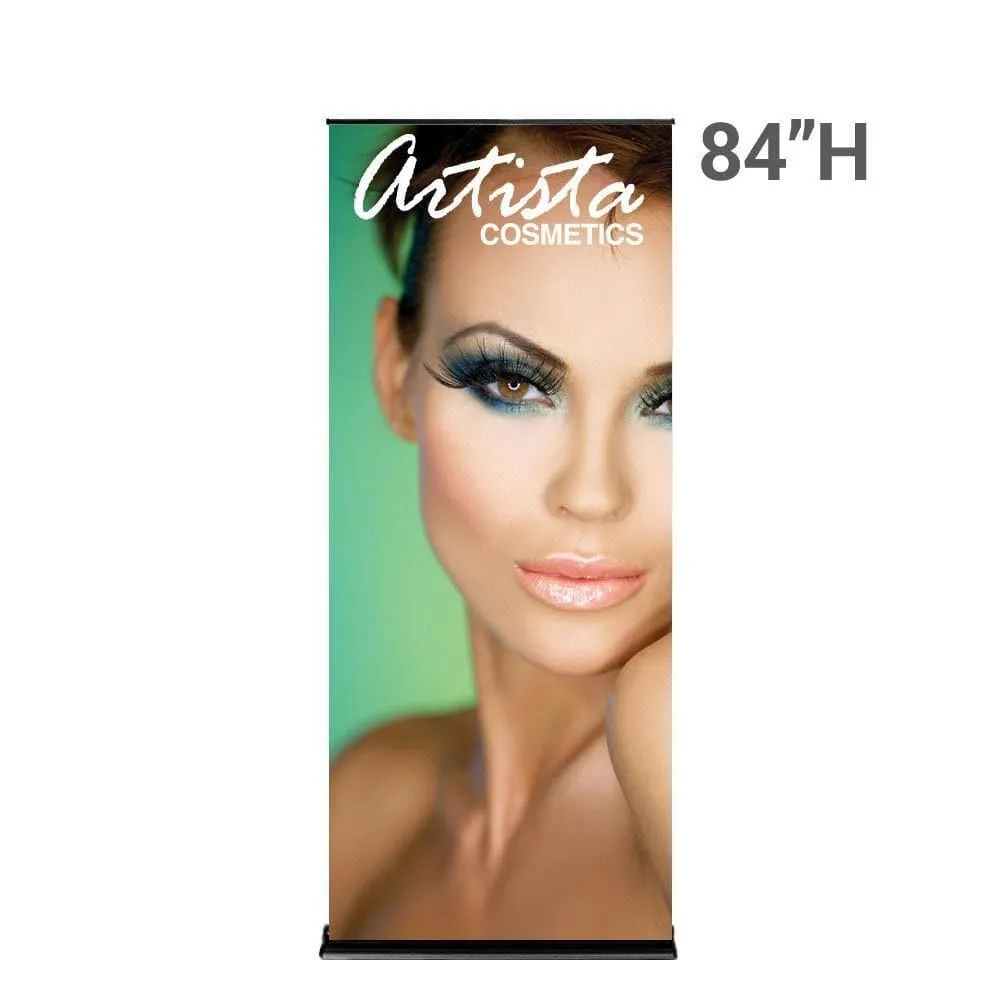 36" SilverStep Retractable Banner Stand (Black and Silver)