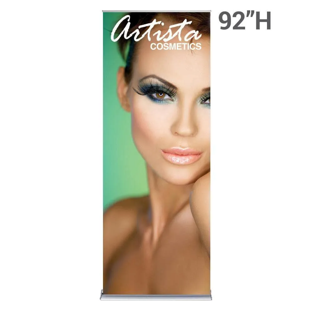 36" SilverStep Retractable Banner Stand (Black and Silver)