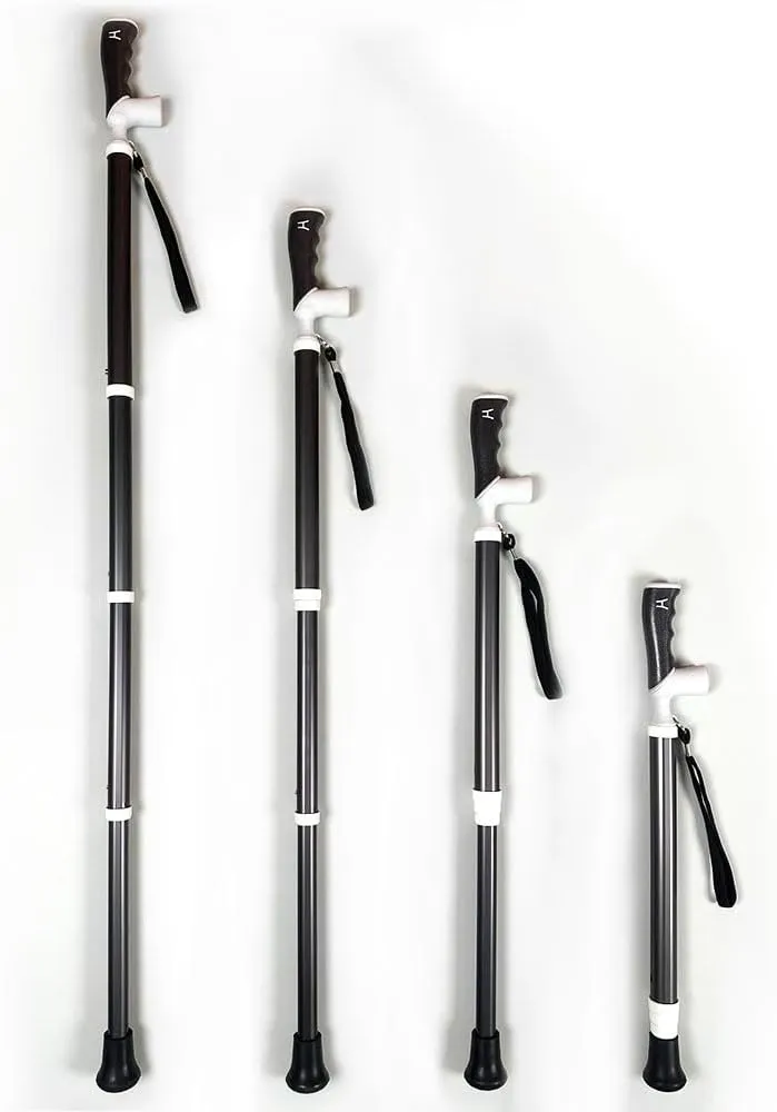 38Inch Crutches Cane Stick Adjustable Telescopic Titanium Hiking Stick Disabled Crutches for Adults Walking Sticks