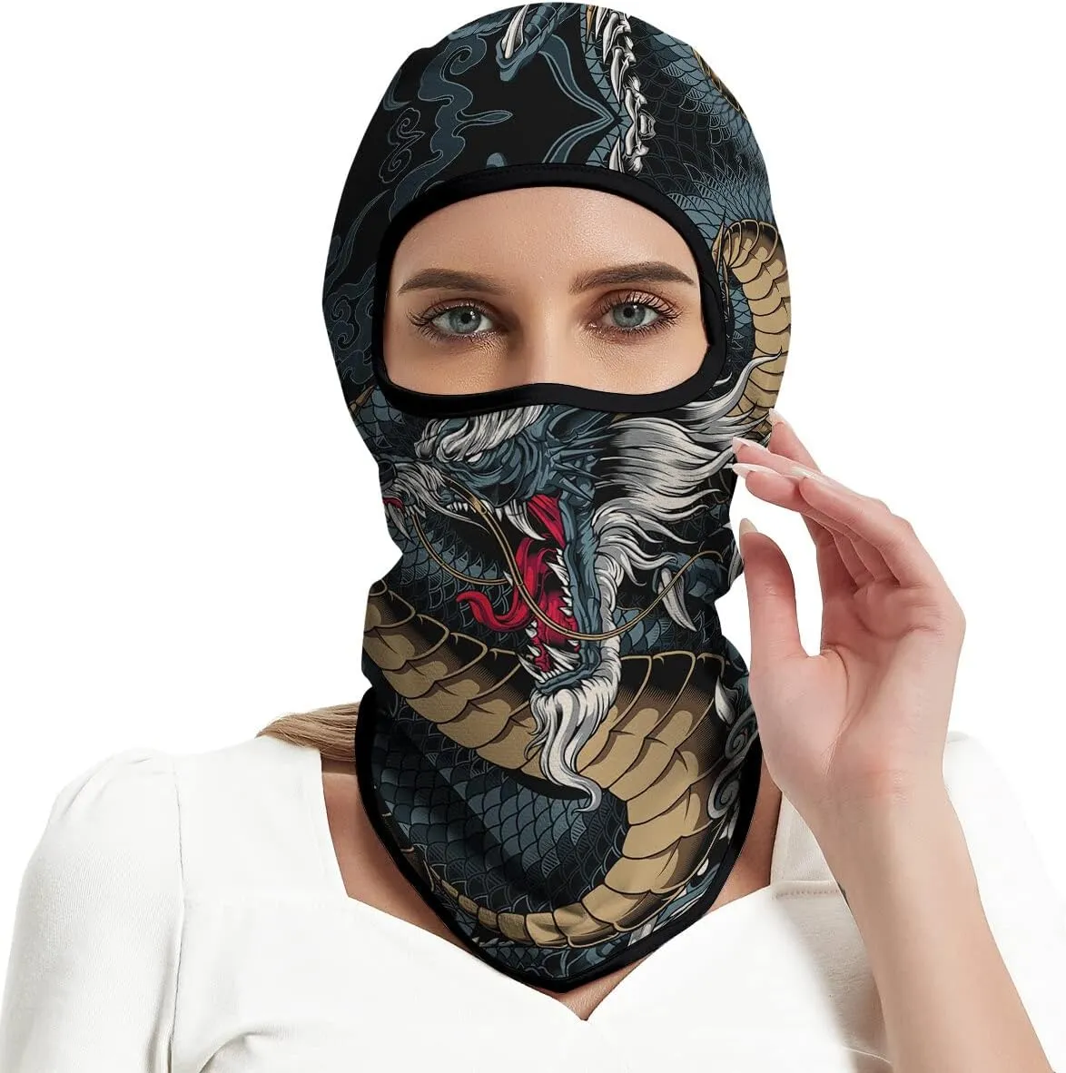 3PCS Balaclava Ski Mask Motorcycle Full Face Mask Outdoor Tactical Hood Headwear Mask Unisex for Cycling Halloween Windproof