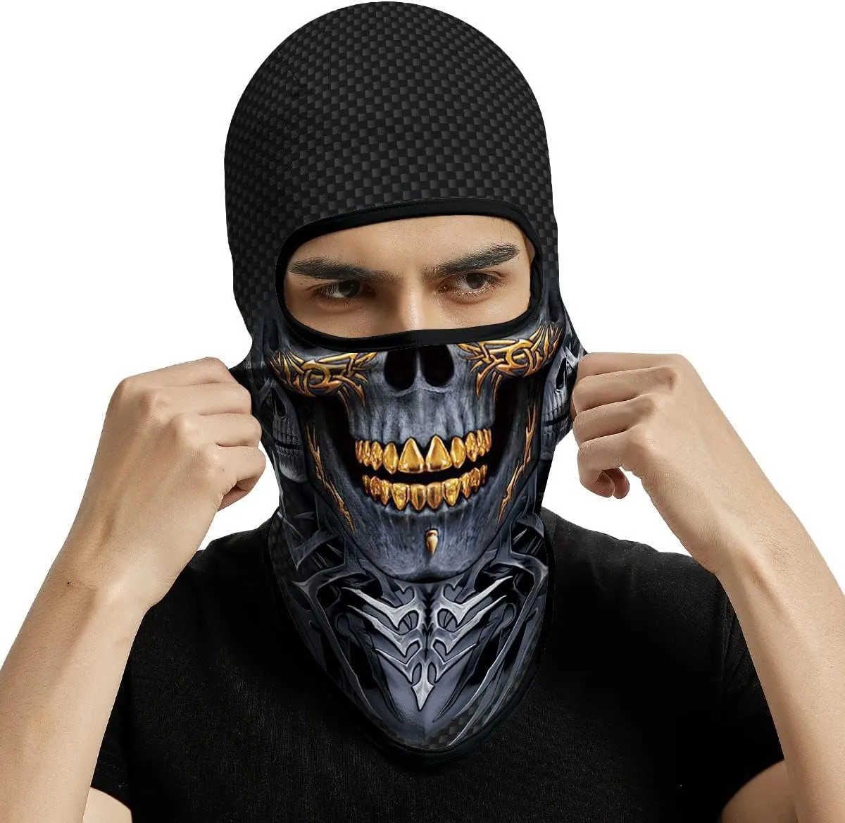 3PCS Balaclava Ski Mask Motorcycle Full Face Mask Outdoor Tactical Hood Headwear Mask Unisex for Cycling Halloween Windproof