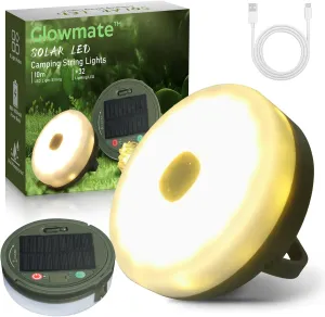 4 in 1 Camp Light Camping String Lights with 8 Modes Rechargeable Waterproof Retractable String Lights Your Ultimate Outdoor Companion (Solar LED Type C, WarmWhite Multicolor, 32.8FT)