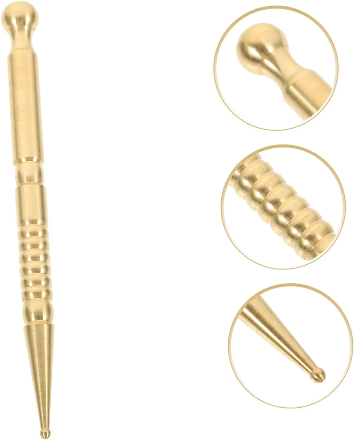 4pcs Meridian Brush Massage Body Pen Brass Massage Tool Multi-Function Acupressure Pen Body Supply