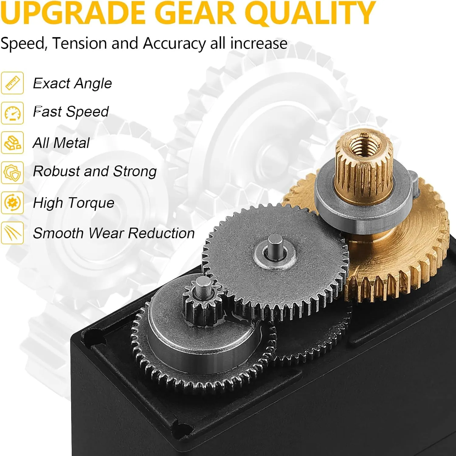 4Pcs MG995 55G Micro Servo Motor Metal Geared Motor Kit for RC Car Robot Helicopter, Mini Servos for Arduino Project