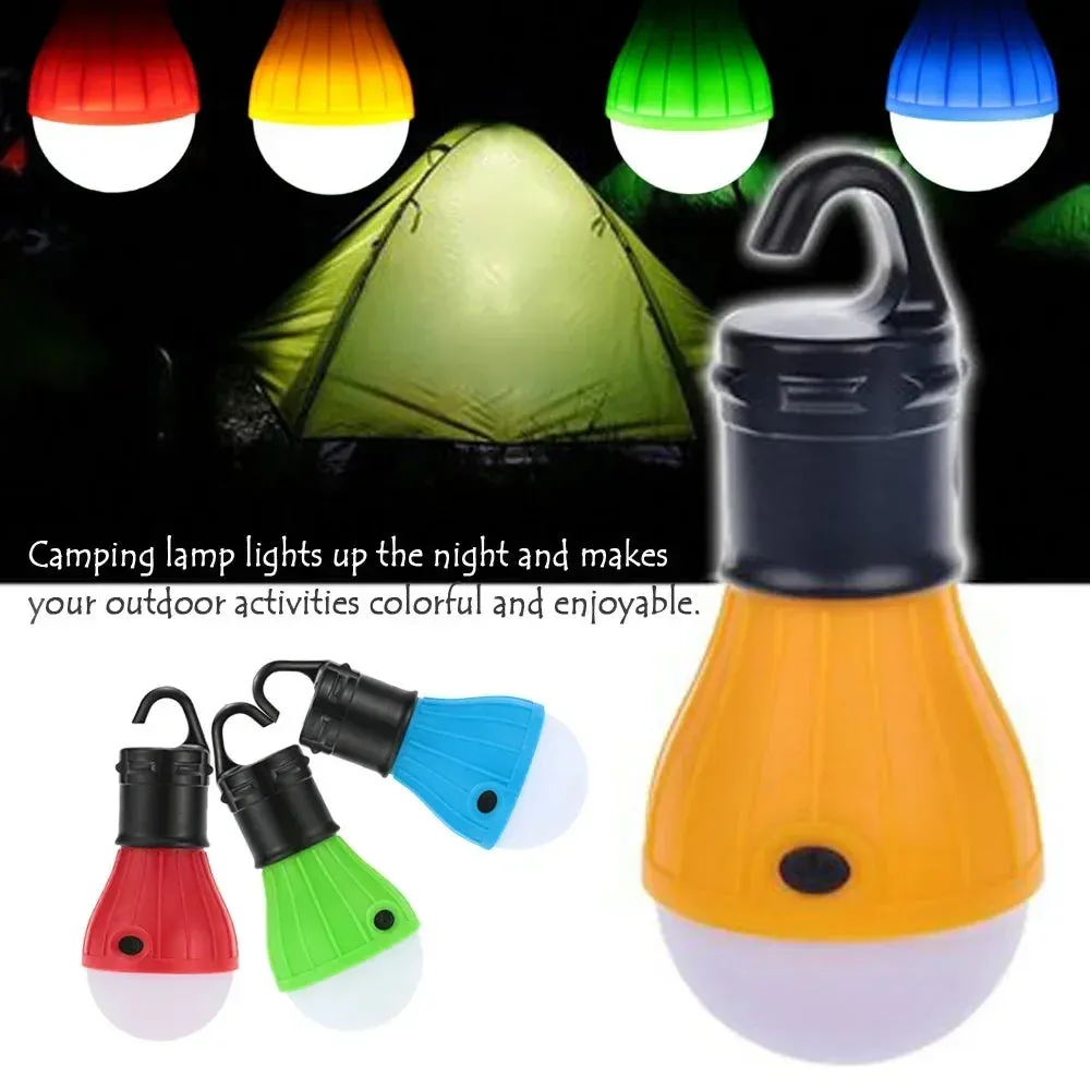 4pcs/lot Camping Lantern Outdoor Light Battery Powered Lights Waterproof Lighting Mini Portable LED Lamp Bulb Emergency Light