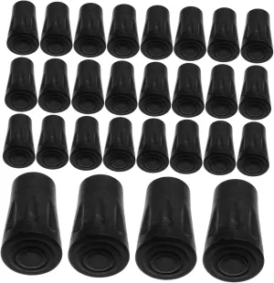 50pcs Trekking Pole Anti-Slip Covers Rubber Tips for Hiking Sticks Replacement Pole Tips Shock-Absorbing Wear-Resistant Cylindrical Head