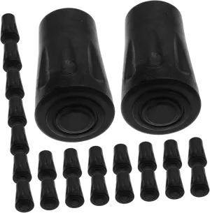 50pcs Trekking Pole Tips Replacement for Walking Sticks Hiking Poles and Trekking Accessories Shock Absorbing Plastic Protectors for Indoor and Outdoor Use