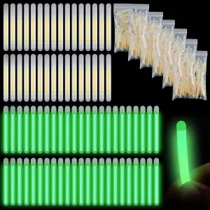 600Pcs Fishing Glow Sticks, 1.5inch Mini Glow Stick for Bobbers Rod Tip Green Light Underwater Long-Lasting Night Fishing