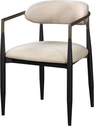 Acme Jaramillo Wooden Side Chairs in Beige and Black (Set of 2)