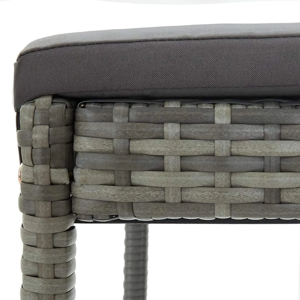 Adirondack Chair Set,Clearance Adirondack Chairs,Garden Bar Stools with Cushions 4 pcs Gray Poly RattanFor Gardens, patios, Balconies
