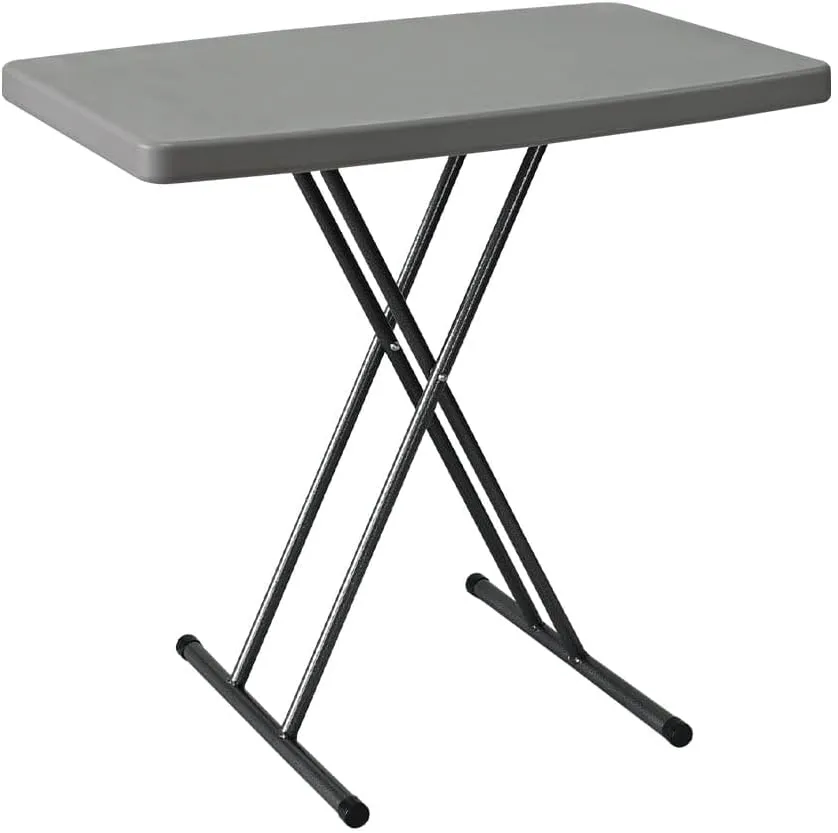 Adjustable Folding Table - Portable and Durable Plastic Foldable Table for Outdoor Activities