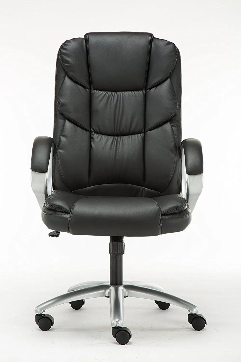 Adjustable Tilt High Back Swivel Leather Executive Chair, Black