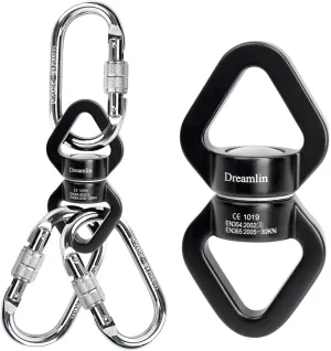 Aerial Silks Hardware Kit 30 KN Swing Swivel Aerial Yoga Hammock Rigging Aluminum Swivel Aerial Hoop Lyra Rotational Device Hanging Accessory