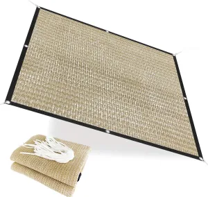Alion Home HDPE 50% Sun Block Garden Netting Mesh (6' x 10', Beige)