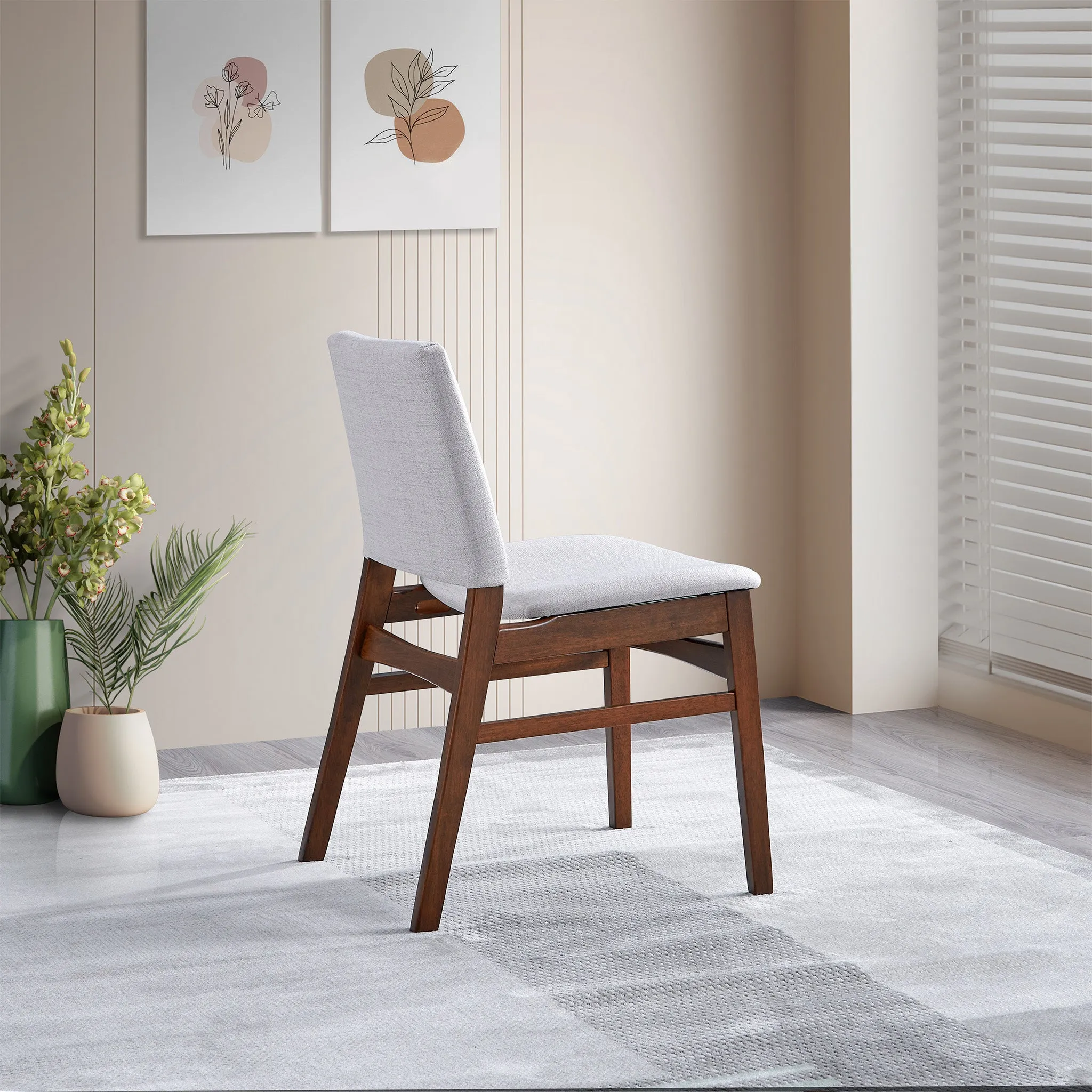 Alpha Light Grey Dining Chair set of two