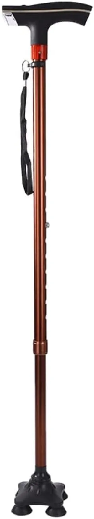 Aluminium Telescopic Walking Stick Elderly Four-Legged Walking Stick Elderly Four-Angle Walking Stick Telescopic