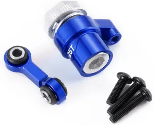 Aluminum 25T Servo Saver and Steering Drag Link Servo Linkage Tie Rod Set for 1/16 Tra-xxas Mini Maxx 1/10 4-TEC RC Car Upgrade Accessories (Blue)