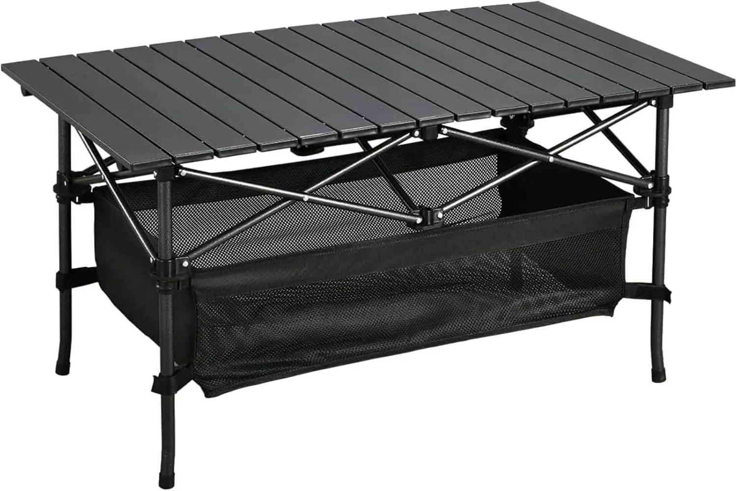 Aluminum Folding Camping Table with Carry Bag - Lightweight Roll Up Design for Outdoor, Indoor, Picnic, BBQ, Beach, Patio, Backyard, and Travel