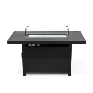 Aluminum Propane 48" Rectangle Outdoor Fire Pit Table