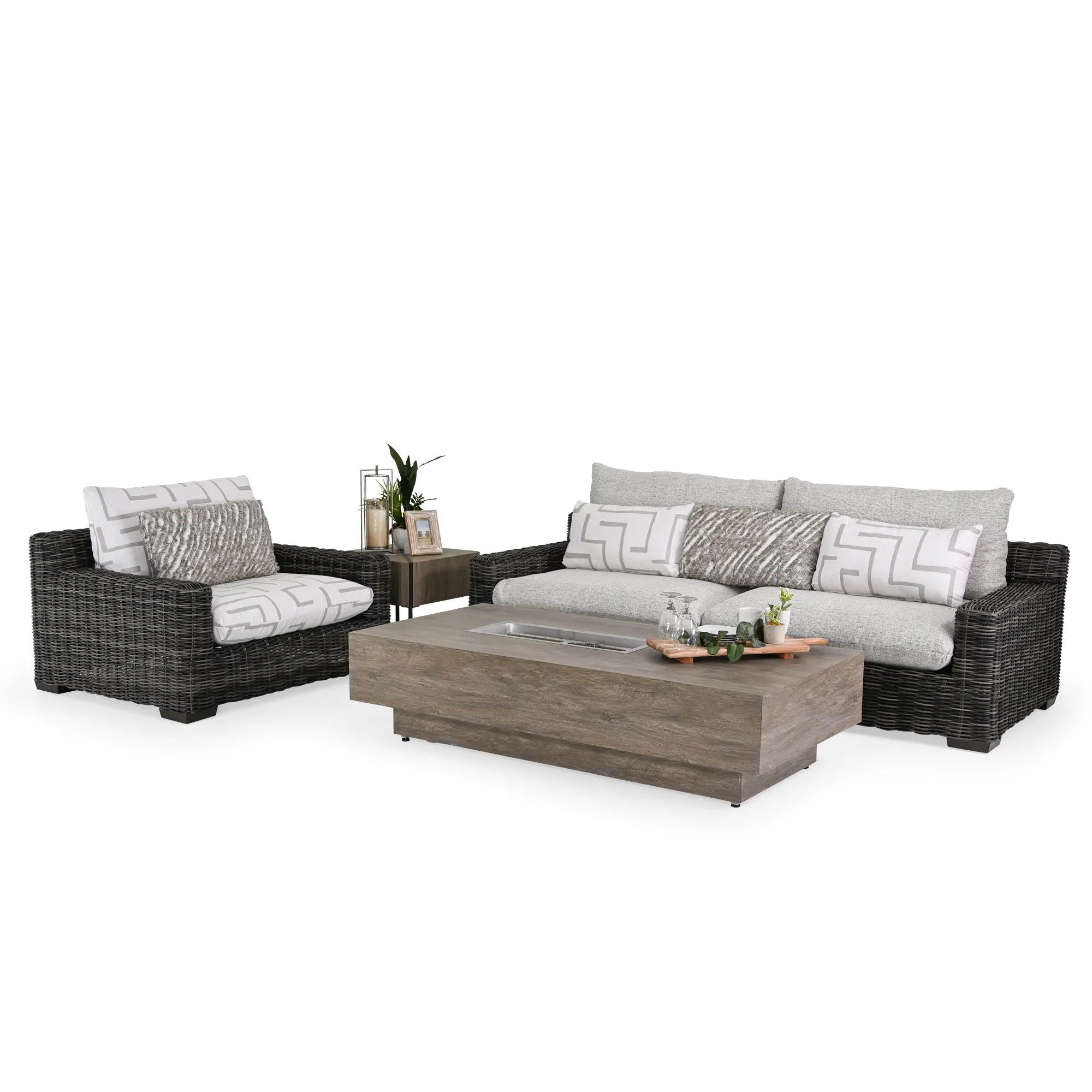 Amelia Island Outdoor Aluminum Rectangle Cocktail Table