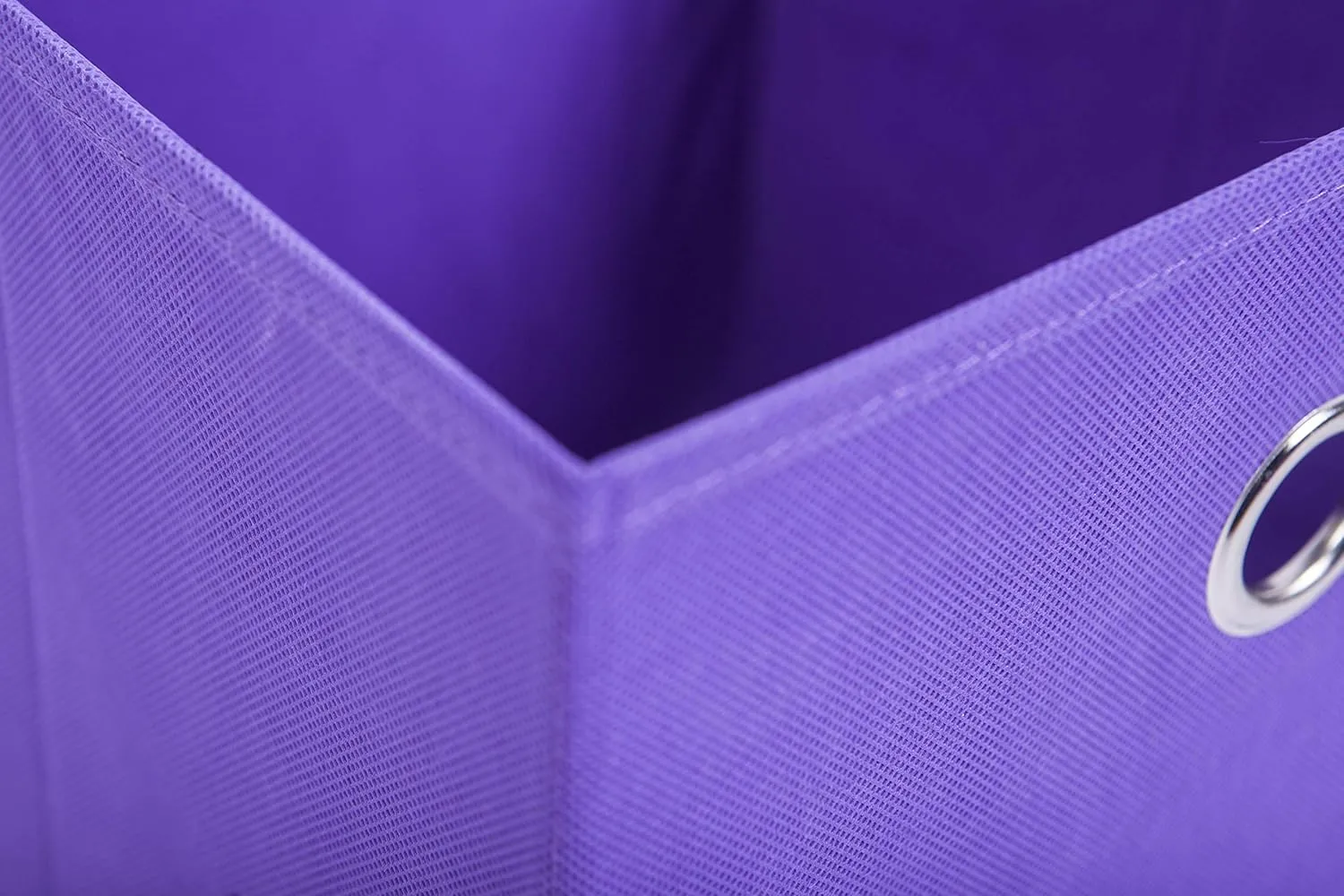 Amelitory Storage Bins Foldable Cube Organizer Fabric Drawer Set of 6 Purple