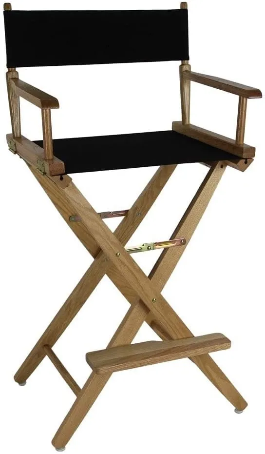 American Trails Extra-Wide Premium 30" Director's Chair Black Frame with Red Canvas, Bar Height