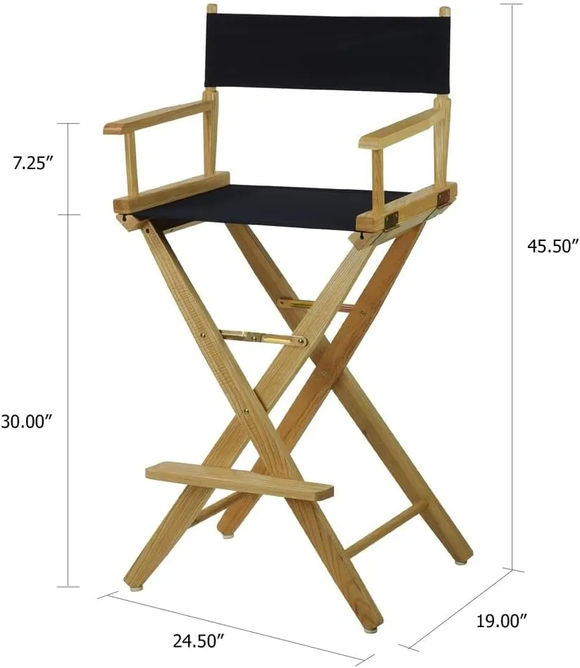 American Trails Extra-Wide Premium 30" Director's Chair Black Frame with Red Canvas, Bar Height
