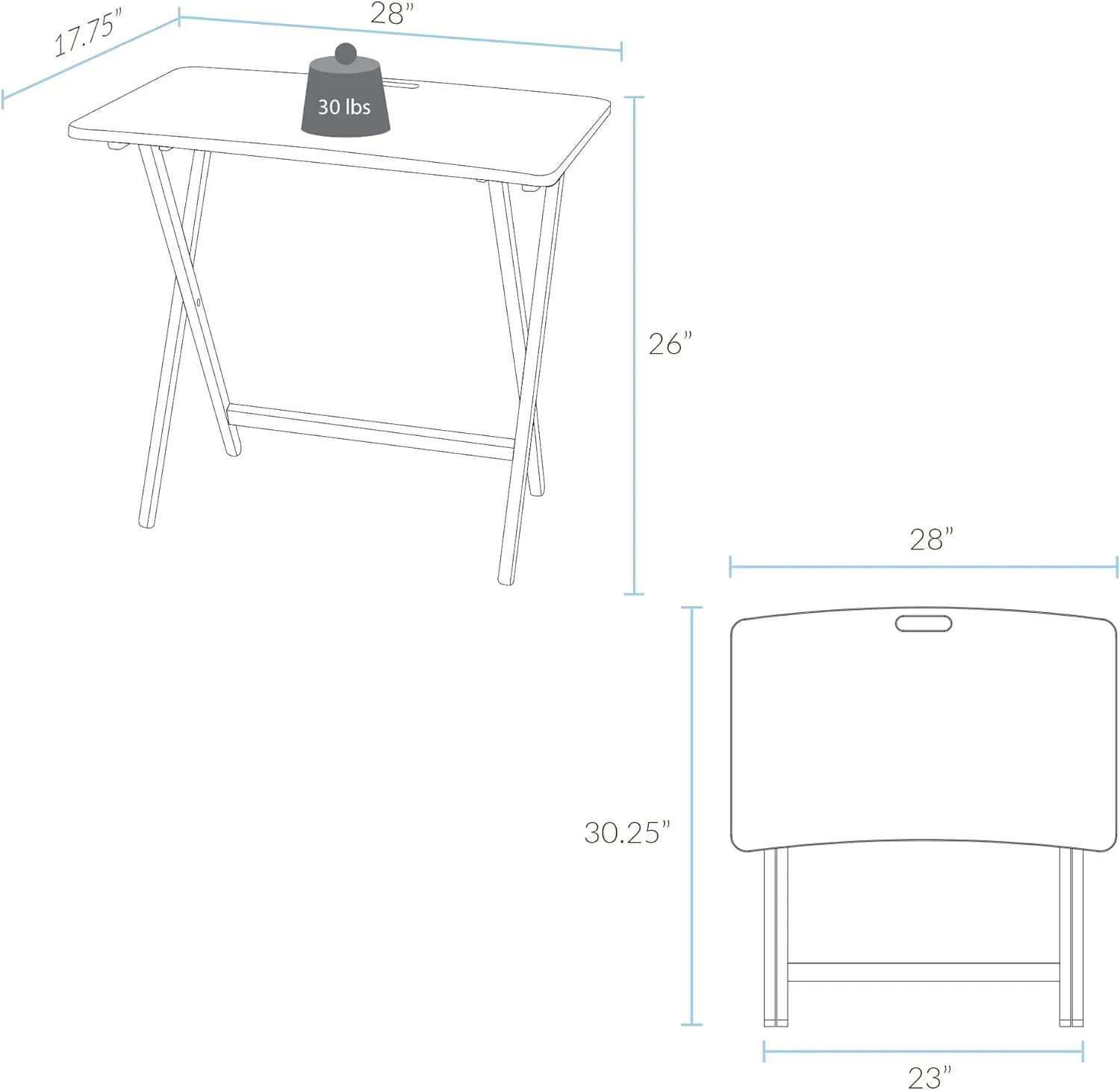 American Trails Presto Products Company Arizona Folding Table with Solid Red Oak,Warm Brown