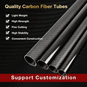 ARRIS 500mm 22mm x 25mm x 500mm Carbon Fiber Tubes Matte Surface 3K Roll Wrapped 100% Pure for Quadcopter Multicopter (2PCS)