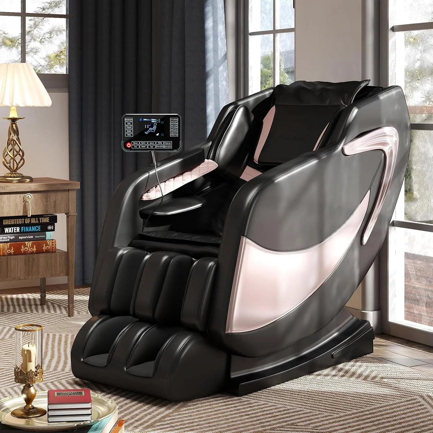 Artist hand Massage Chair Full Body, Zero Gravity Massage Chair Shiatsu Massage Recliner with 5 Auto Modes, Back & Upper Legs Heating, Bluetooth Speakers, Calfrest Extension, Airbags, Foot Rollers
